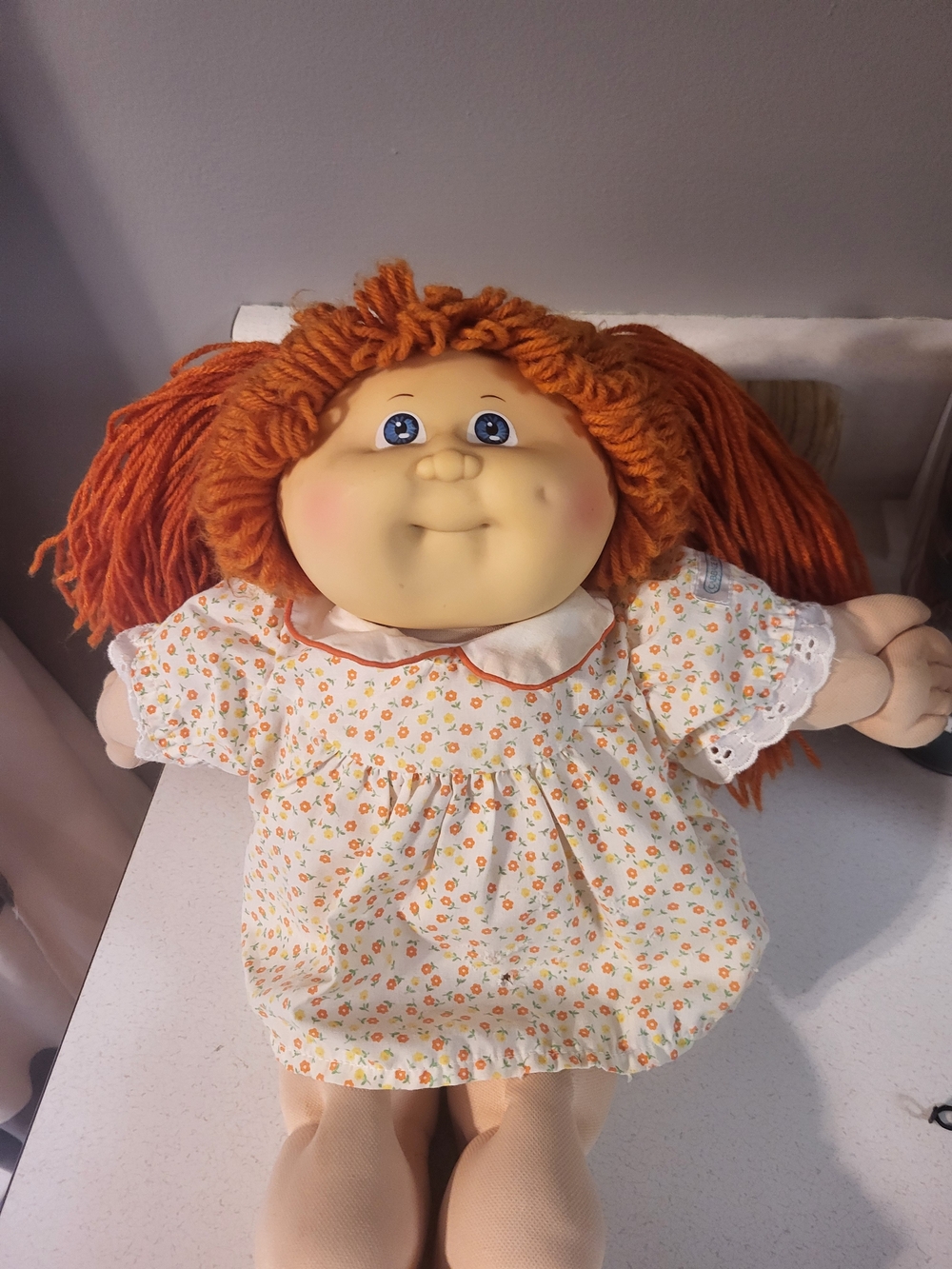 Vintage Cabbage Patch Kids signed doll with red hair